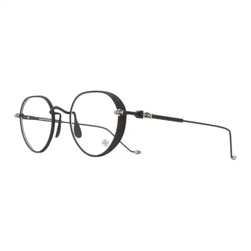 Chrome Hearts Round Eyeglass Frames Unisex Black