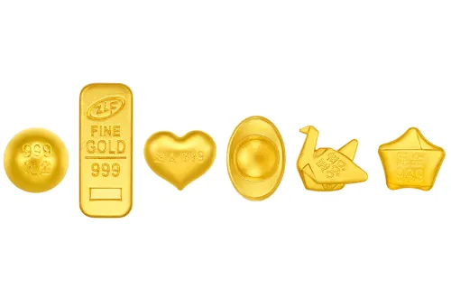 Saturday Blessing Investment Gold Series [Ready stock issued in seconds] Little Golden Doudou Gold Ingot Gold Bar Love Star Thousand Paper Crane Bounty Playful Collection Sandblasted Gold Solid 1g Good Luck Pure Gold Priced by Gram Ornaments Same Style for Men and Women
