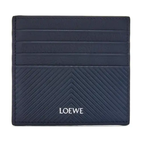 LOEWE Calfskin Card Holder Men's Dark Marine Blue