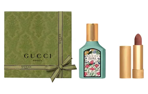 GUCCI Gucci, perfume with jasmine, lipstick, velvet gift box, floral set