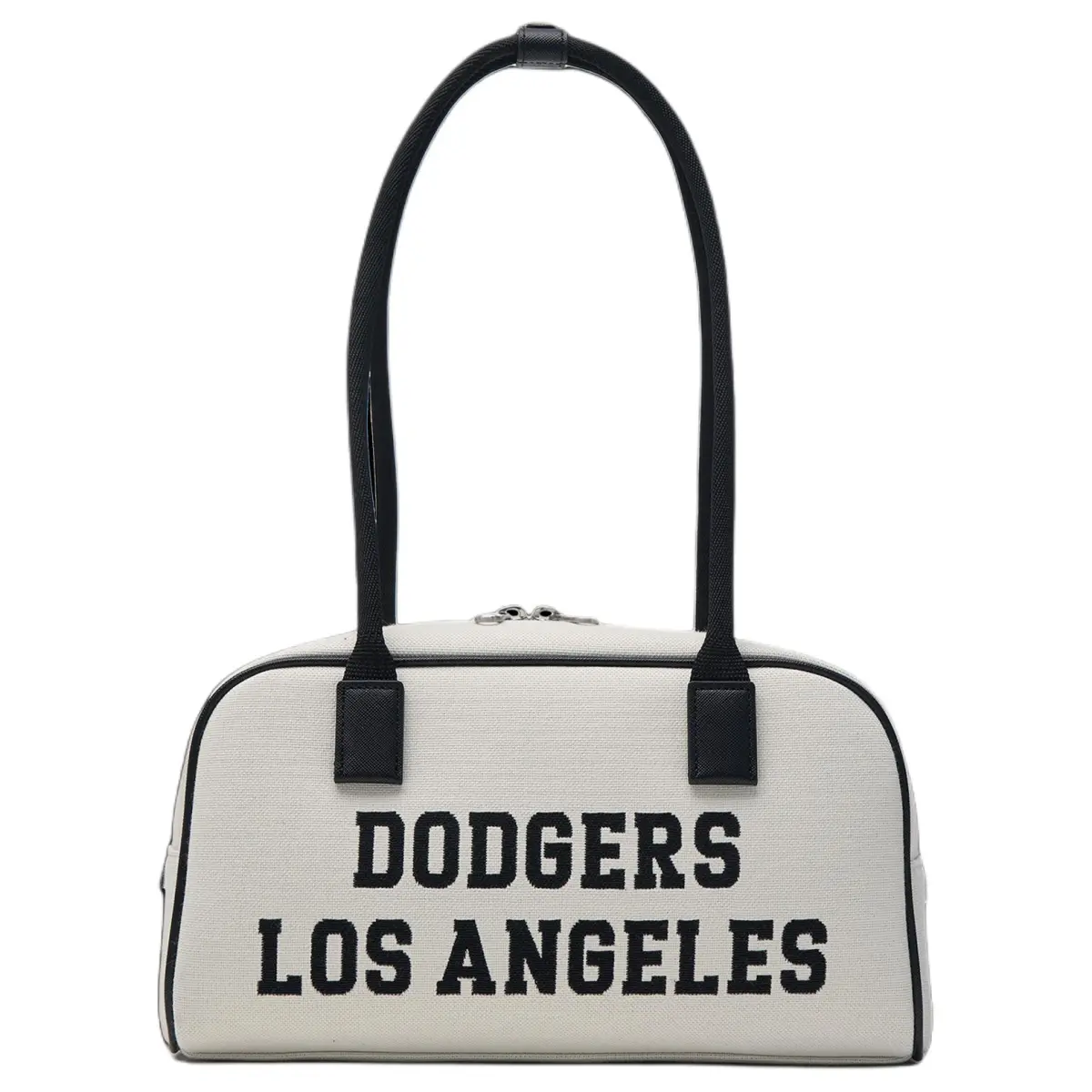 MLB Artificial Leather Shoulder Bag, Shoulder Bag, Toast Bag, Bowling Bags, Long Handle Bag Regular Unisex Cream White