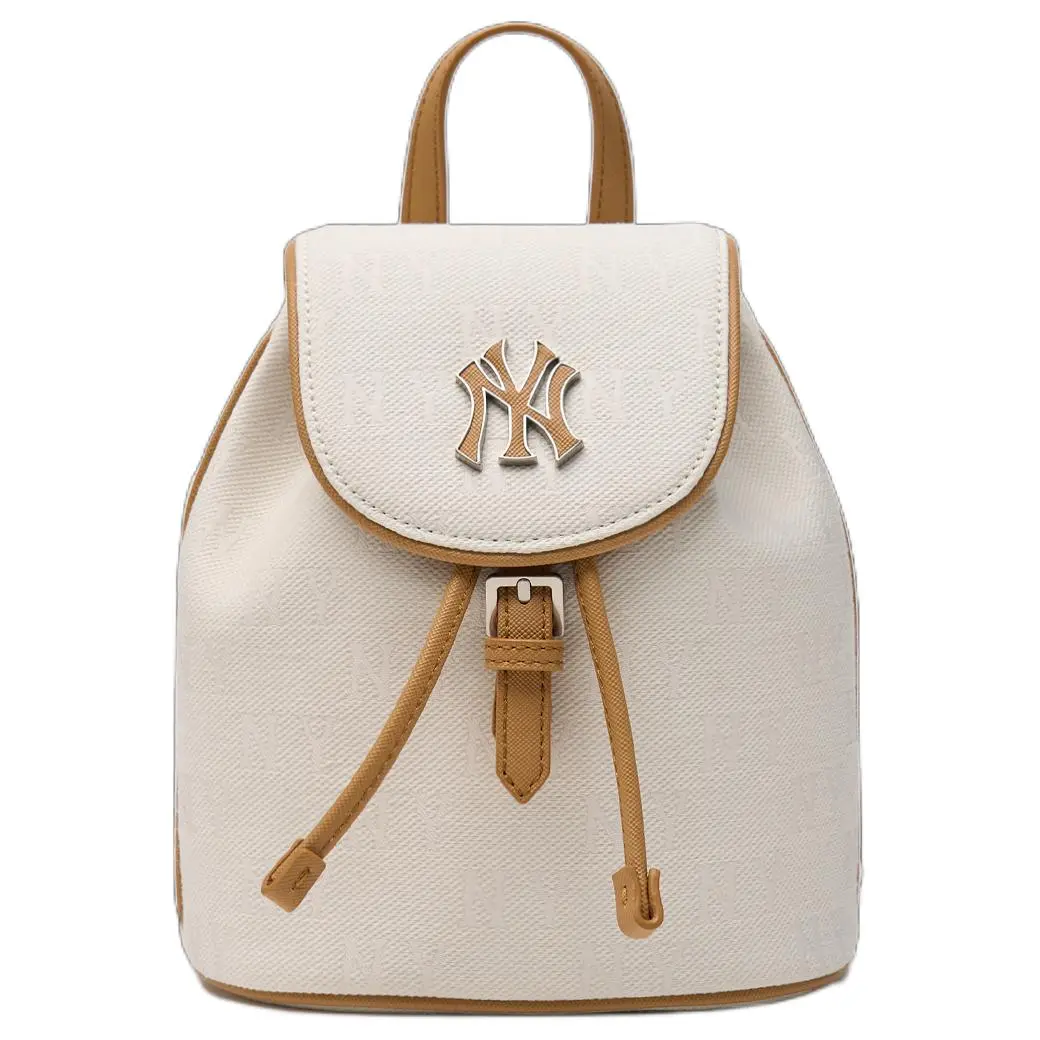 MLB MONOGRAM Cotton Backpack Mini Unisex Dark Cream