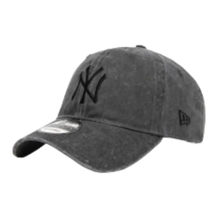 New Era Embroidered Logo Cotton Baseball Cap Gray