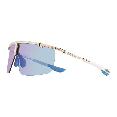 Chrome Hearts Irregular Shape Sunglasses Unisex Gold