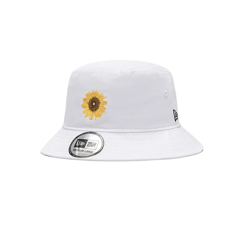 New Era Cotton Bucket Hats Unisex White
