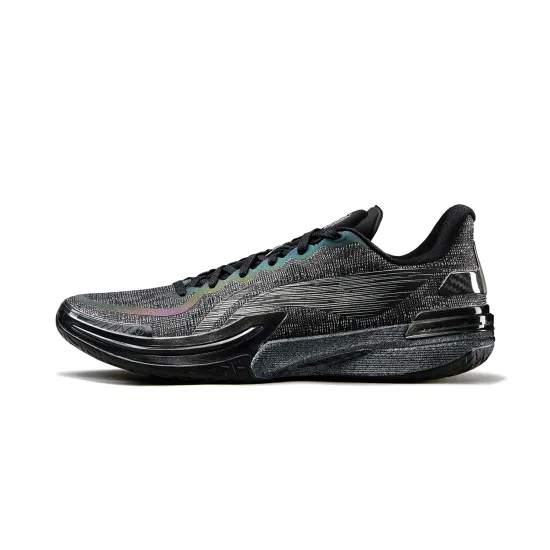 LiNing Gamma Cushioning Anti Slip And Wear Resistant Support Lightweight Low Top Basketball Shoes Men's Black