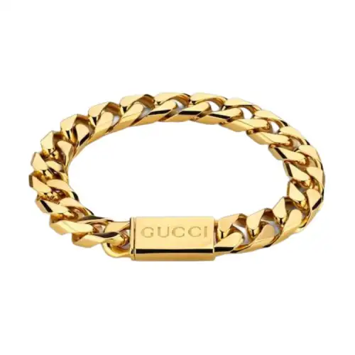 GUCCI Chain Bracelet With GUCCI Script Tag