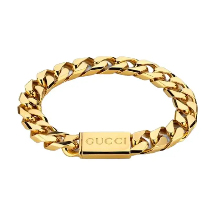 GUCCI Chain Bracelet With GUCCI Script Tag