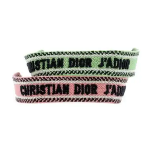 DIOR Cotton Bracelets Women's Pink/Green