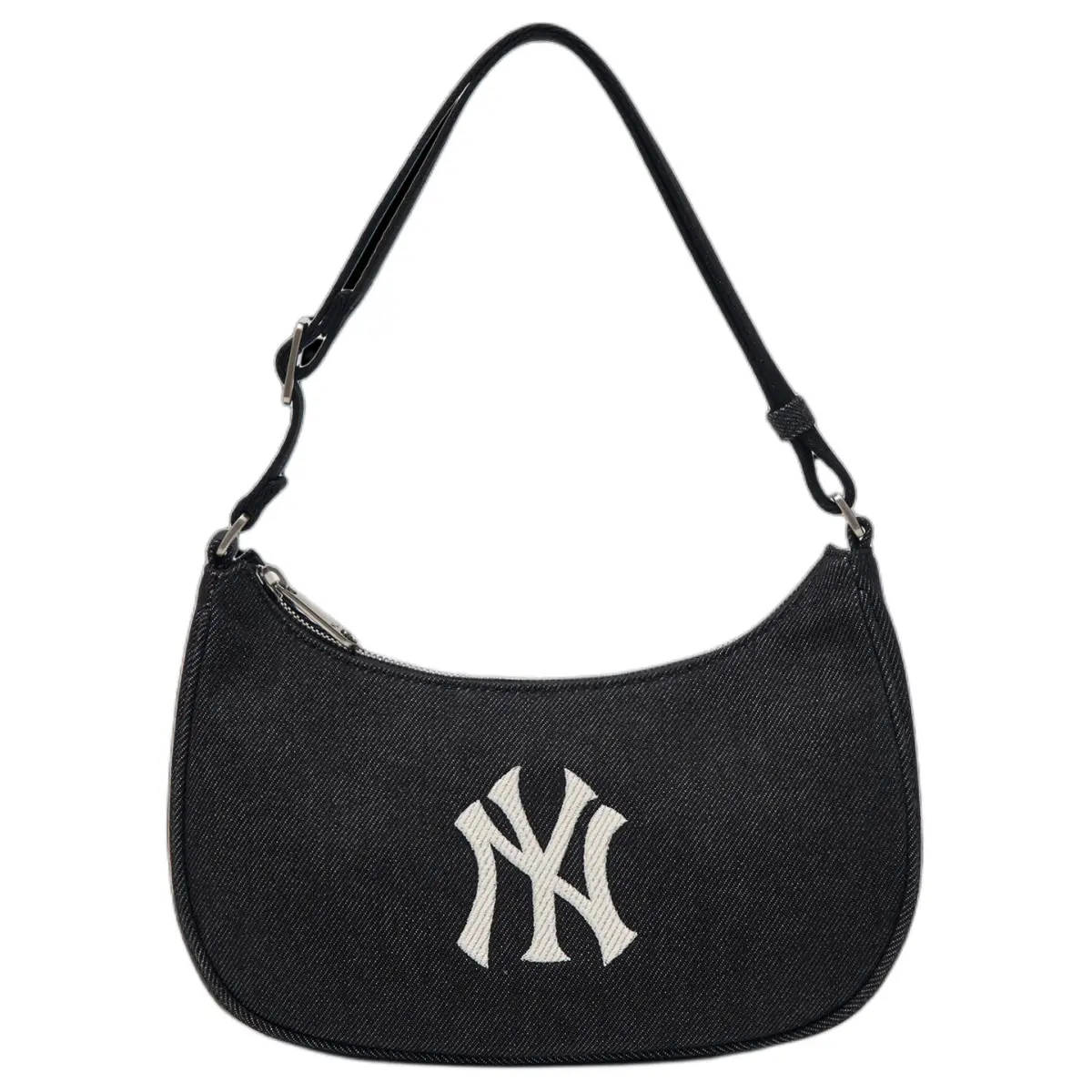 MLB New York Yankees Denim Shoulder Bag, Handbag, Clutch, Shoulder Bag Regular Unisex Dark Marine Blue