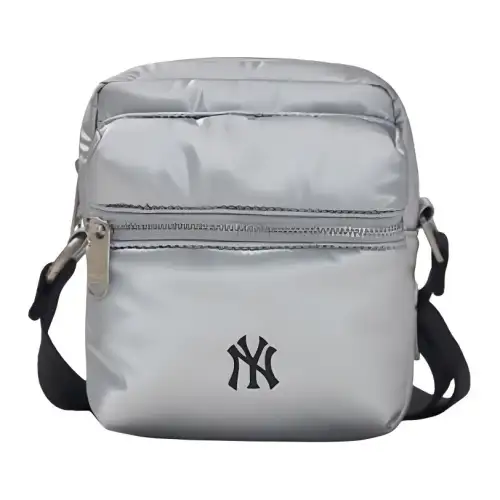 MLB Polyurethane Crossbody Bag, Shoulder Bag Women's Silver