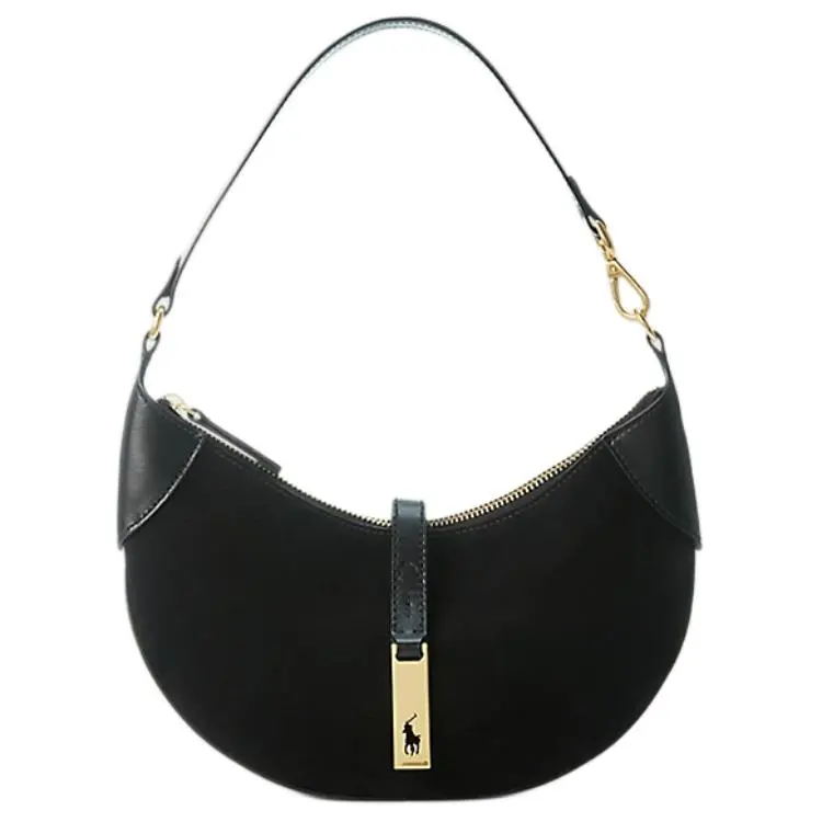 Polo Ralph Lauren Leather Mini Shoulder Bag Women's Black