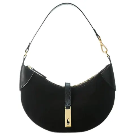 Polo Ralph Lauren Leather Mini Shoulder Bag Women's Black
