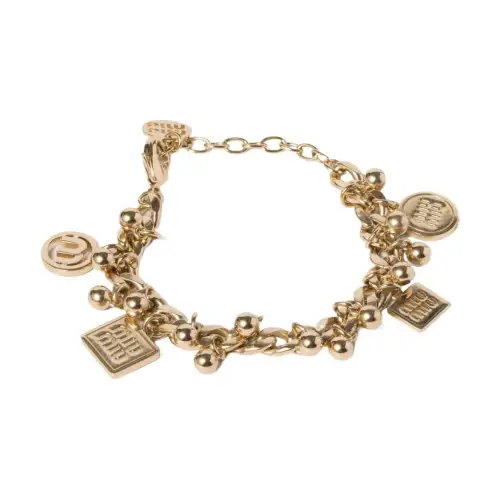 MIU MIU Metal Bracelets Unisex Gold