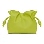 LOEWE Flamenco Napa Calf Leather One Shoulder Crossbody Clutch Medium Women's Pasture Green