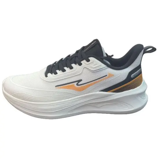 Erke Running Shoes Men Low-Top Microcrystal White/Jet Black/Athletic Orange