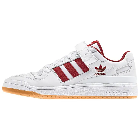 Adidas Originals FORUM Skateboard Shoes Unisex Low-top White/Red