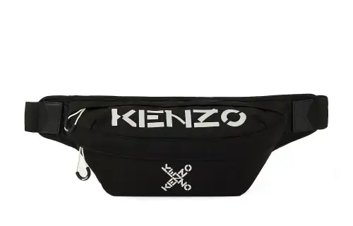 KENZO Polyester With Nylon Sling Bag, Crossbody Bag, Fanny Pack Regular Unisex Black