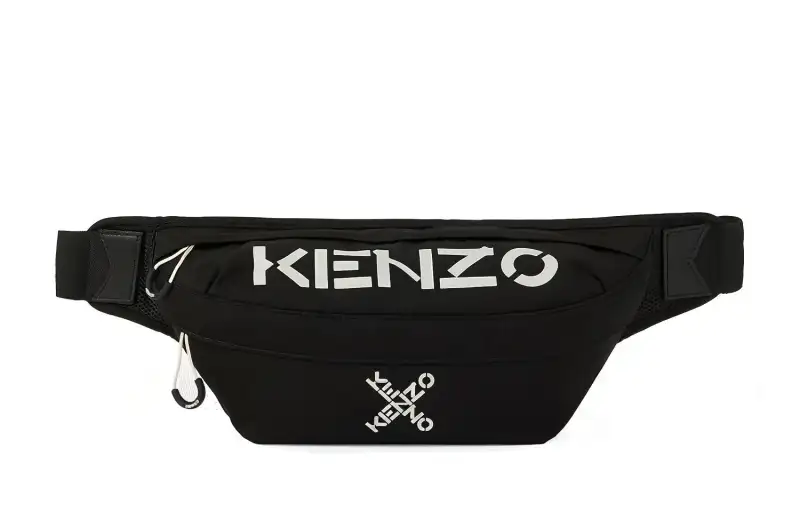 KENZO Polyester With Nylon Sling Bag, Crossbody Bag, Fanny Pack Regular Unisex Black