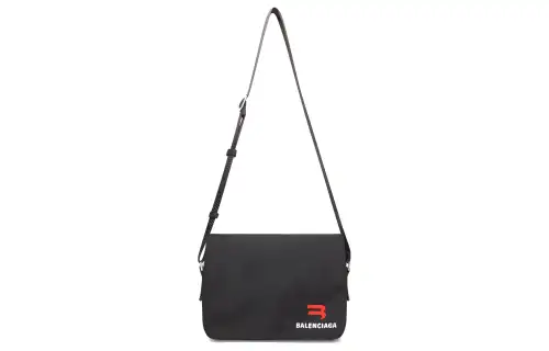 Balenciaga Nylon With Polyamide Messenger Bag, Shoulder Bag, Crossbody Bag Small Men's Black