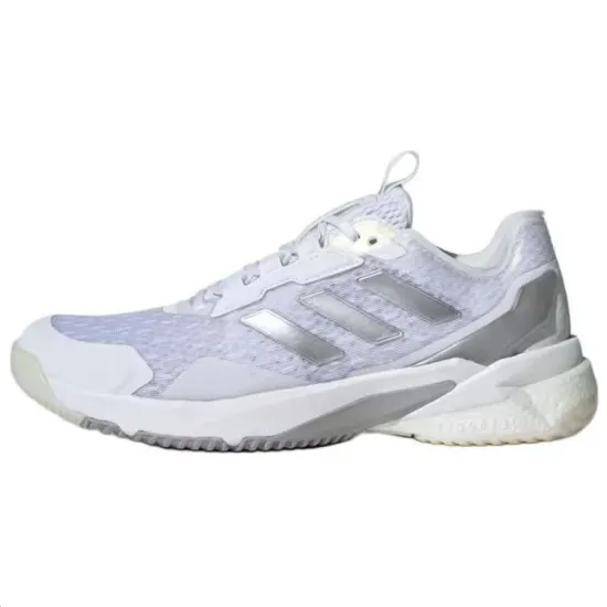 Crazyflight Women's Adidas 5 Indoor 'White Silver Metallic'