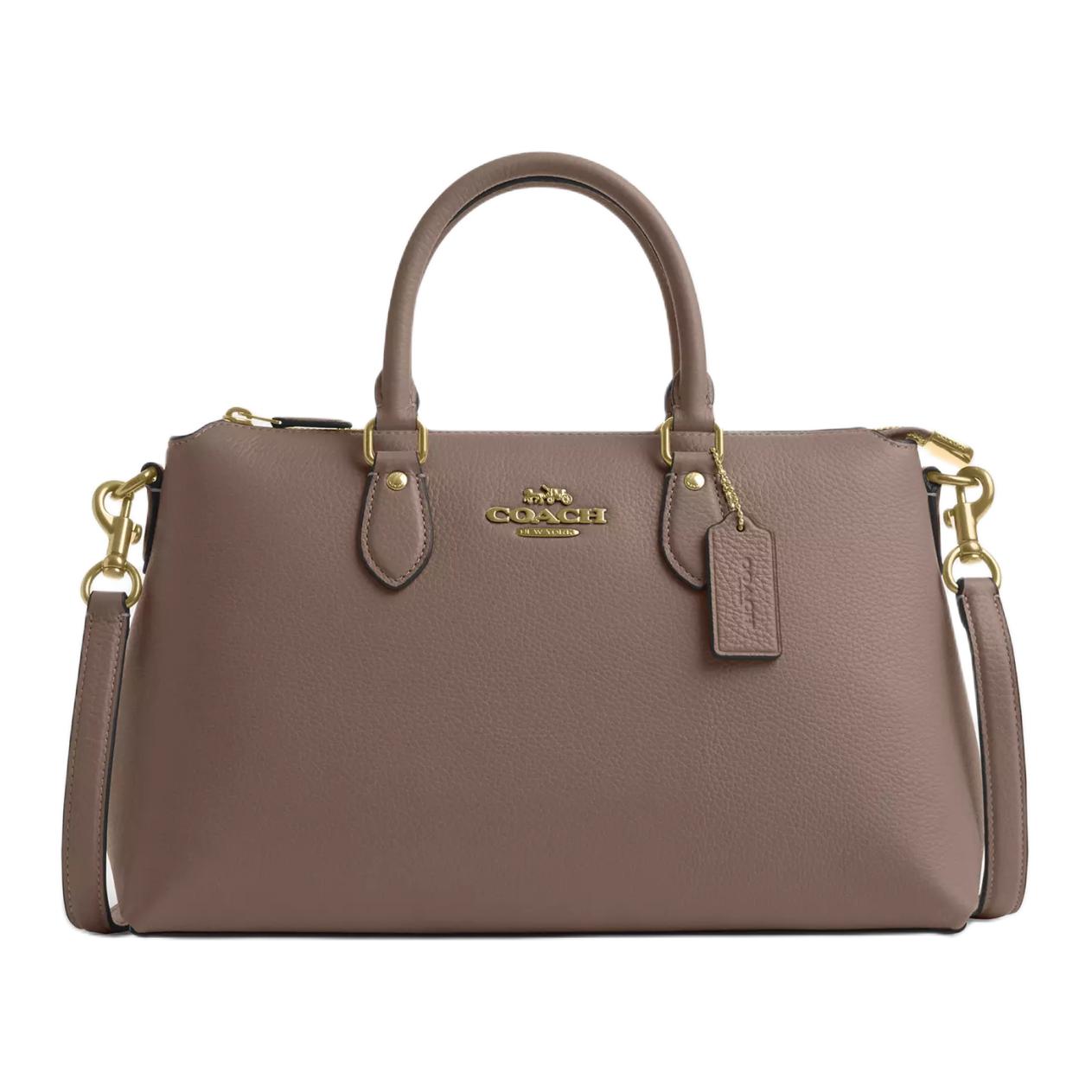 Женская сумка COACH Georgia 34 (серо-коричневая)