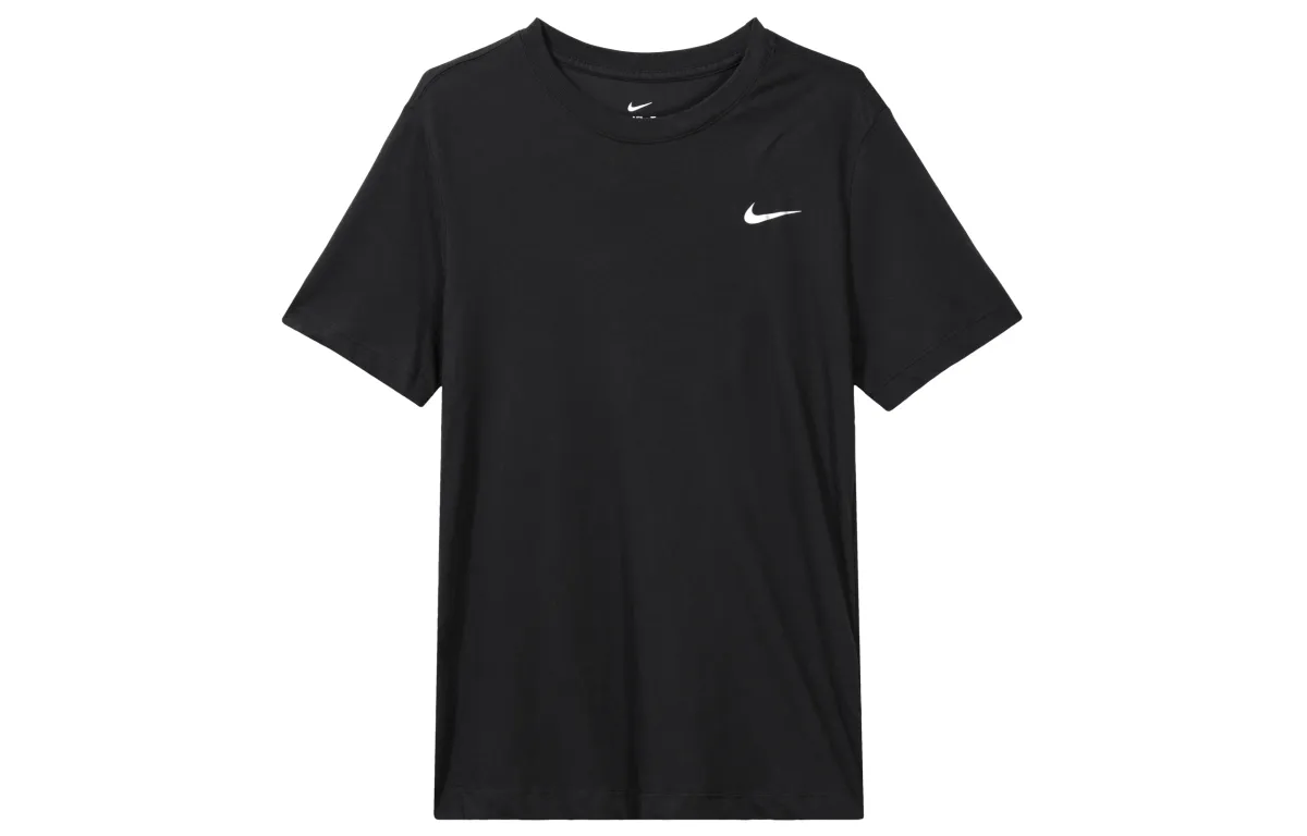 Nike Dri-Fit T-Shirts Men's Black Crew Neck Moderate Straight Fit