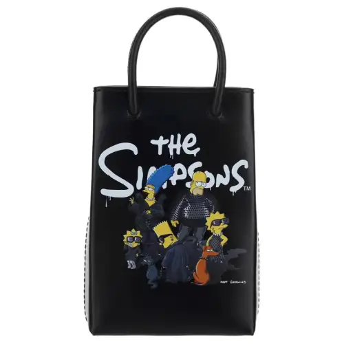 Balenciaga X The Simpsons Mini Shopping Bag Black