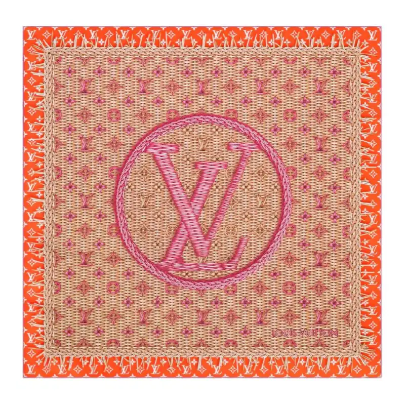Lv Monogram Rattan Square 90