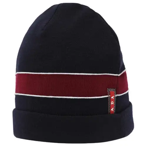 PRADA Beanies Unisex Navy Blue