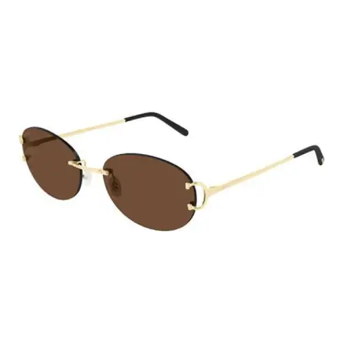 Cartier Eyewear Logo plaque Oval frame Sunglasses
