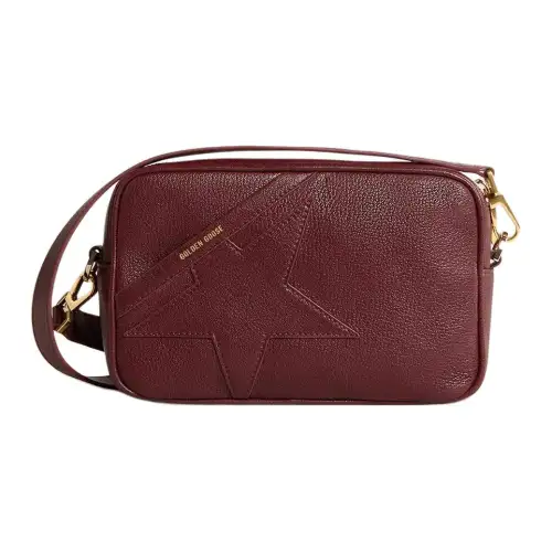 Golden Goose Goatskin Leather With Leather Crossbody Bag, Shoulder Bag Women's Burgundy