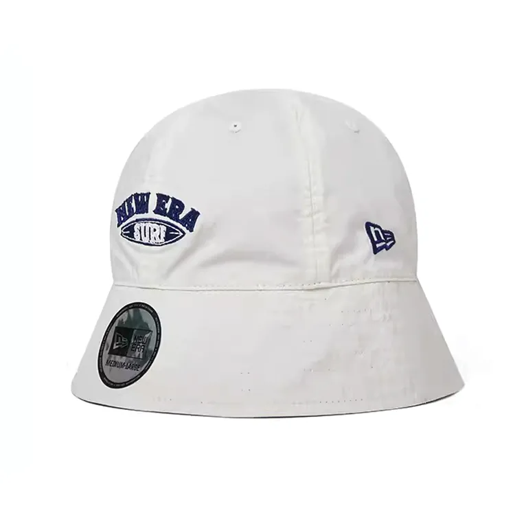 New Era Cotton Bucket Hats Unisex Ivory White/Gray