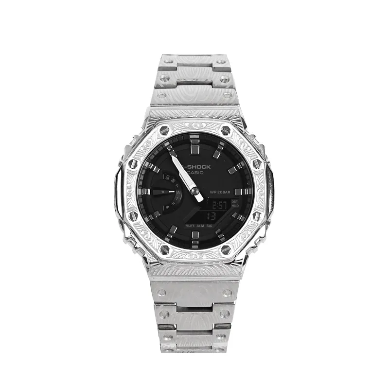 CASIO Custom Collection Quartz Movement Stainless Steel Watchband Watch Unisex Black Dial