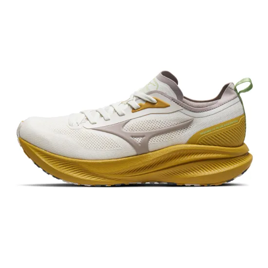 Mizuno Running Shoes Unisex Low-Top Light Gray/Bean White/Moss Yellow
