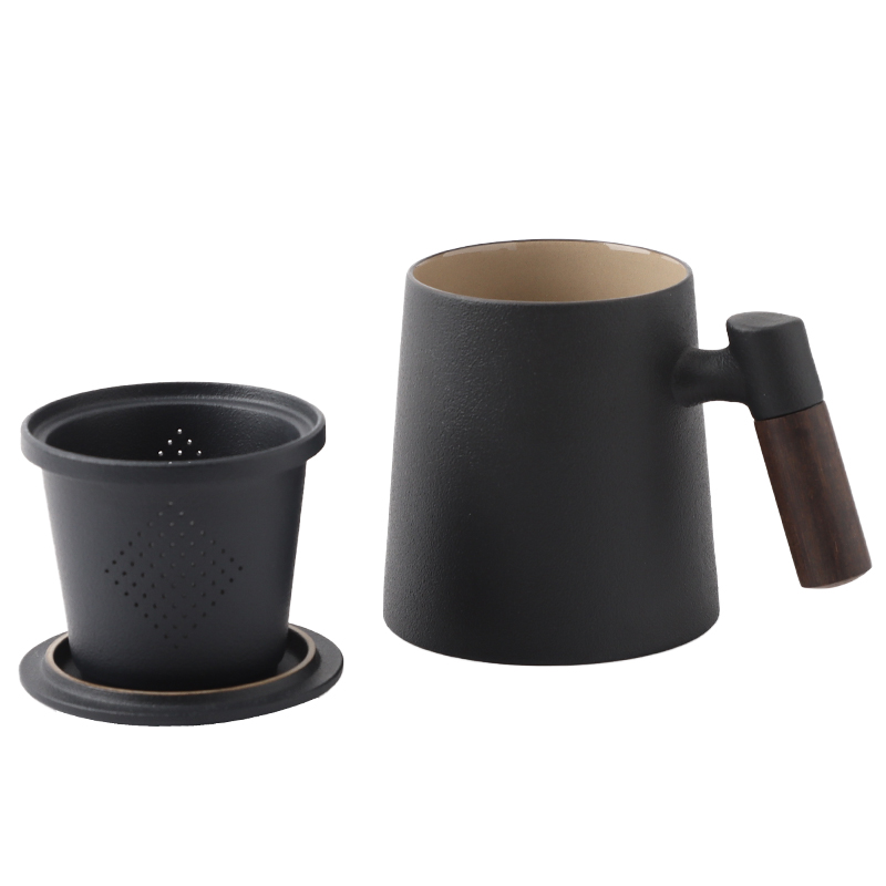 Kawashimaya KAWASIMAYA Japanese-style ceramic cup tea water separation tea cup practical personal office water cup men's tea set men's and women's tea cup