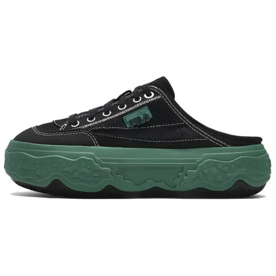 FILA ROCK Anti Slip And Wear Resistant Lightweight Low Top Canvas Shoes Women's Black