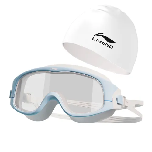 Li Ning, fashionable waterproof silicone set anti-fog for swimming, swimming pool for men and women