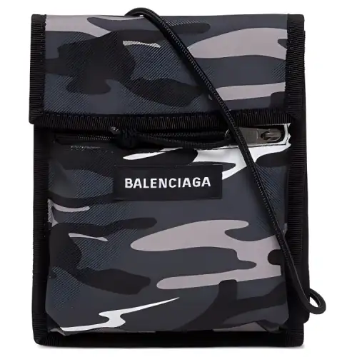 Balenciaga Fabric Shoulder Bag Men's Brown