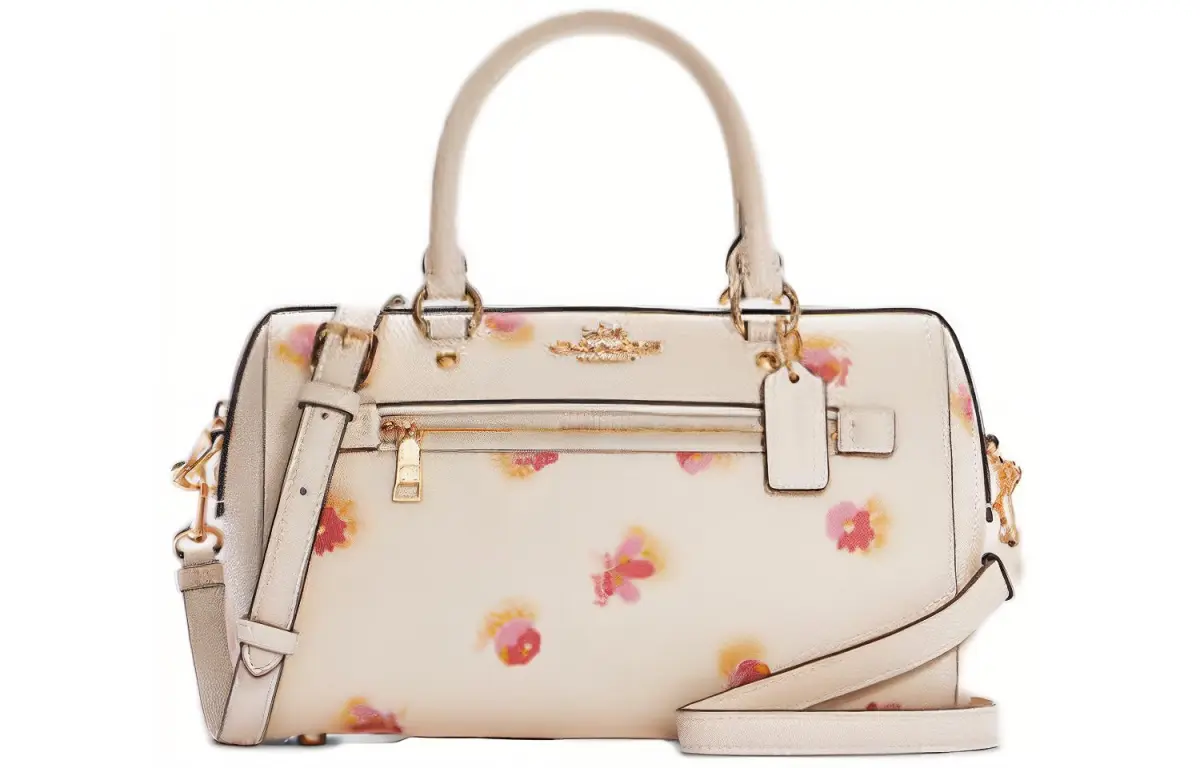 COACH Rowan Coated Canvas With Leather Handbag Medium Women's Pink
