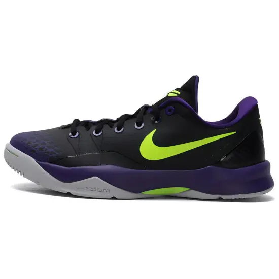 Nike Venomenon 4 Zoom Kobe Cushioning Anti Slip And Wear Resistant Low Top Basketball Shoes Men's Black Purple Yellow