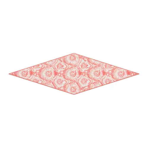 DIOR Silk Scarves Women's White/Coral