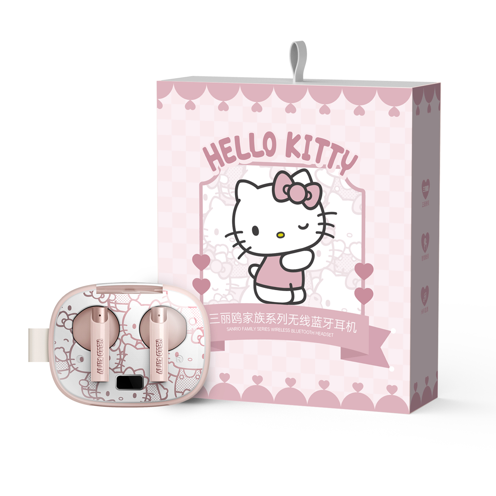 Sanrio Sanrio, apple, huawei, S02, cartoon transparent design gift box, smart small handheld music sports compatible action game, headphones, Android, bluetooth