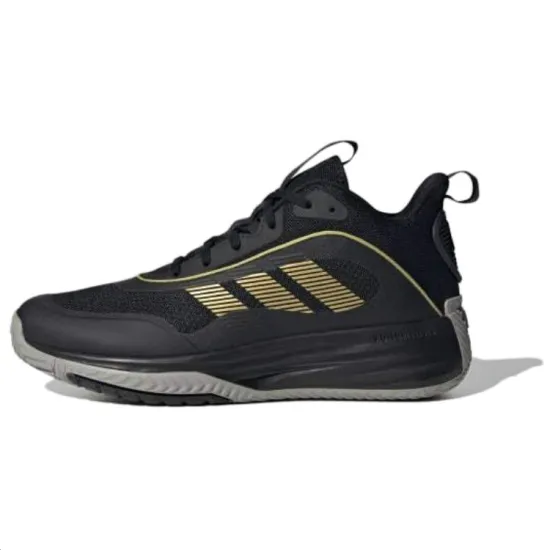 Adidas OWN THE GAME 3 Basketball Shoes Unisex Low-Top Core Black/Metal Gold/Mgh Pure Gray