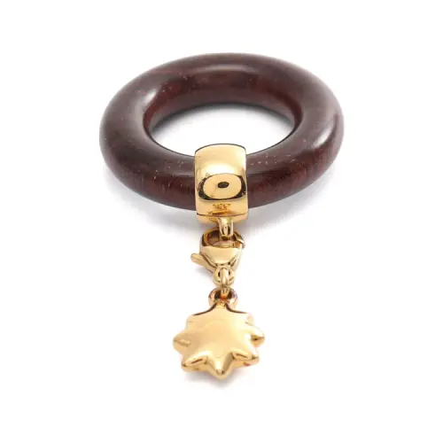 HERMES Brass, Wooden Pendants Women's Brown