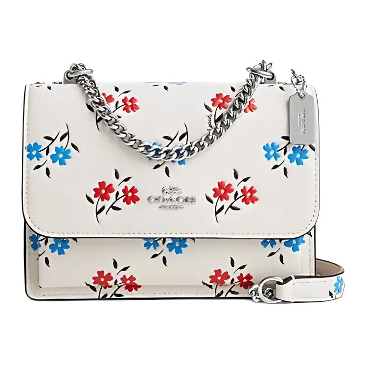 COACH Klare Leather Crossbody Bags Small Women's Chalk Multicolor