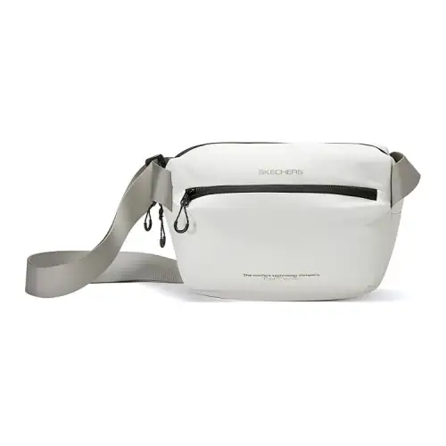 Skechers Fabric Shoulder Bag, Crossbody Bag Regular Unisex Jade White