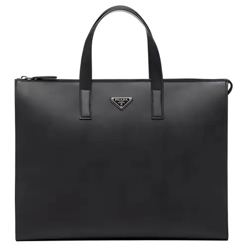 PRADA Saffiano Leather Tote Bag, Shopping Bag, Handbag Men's Black