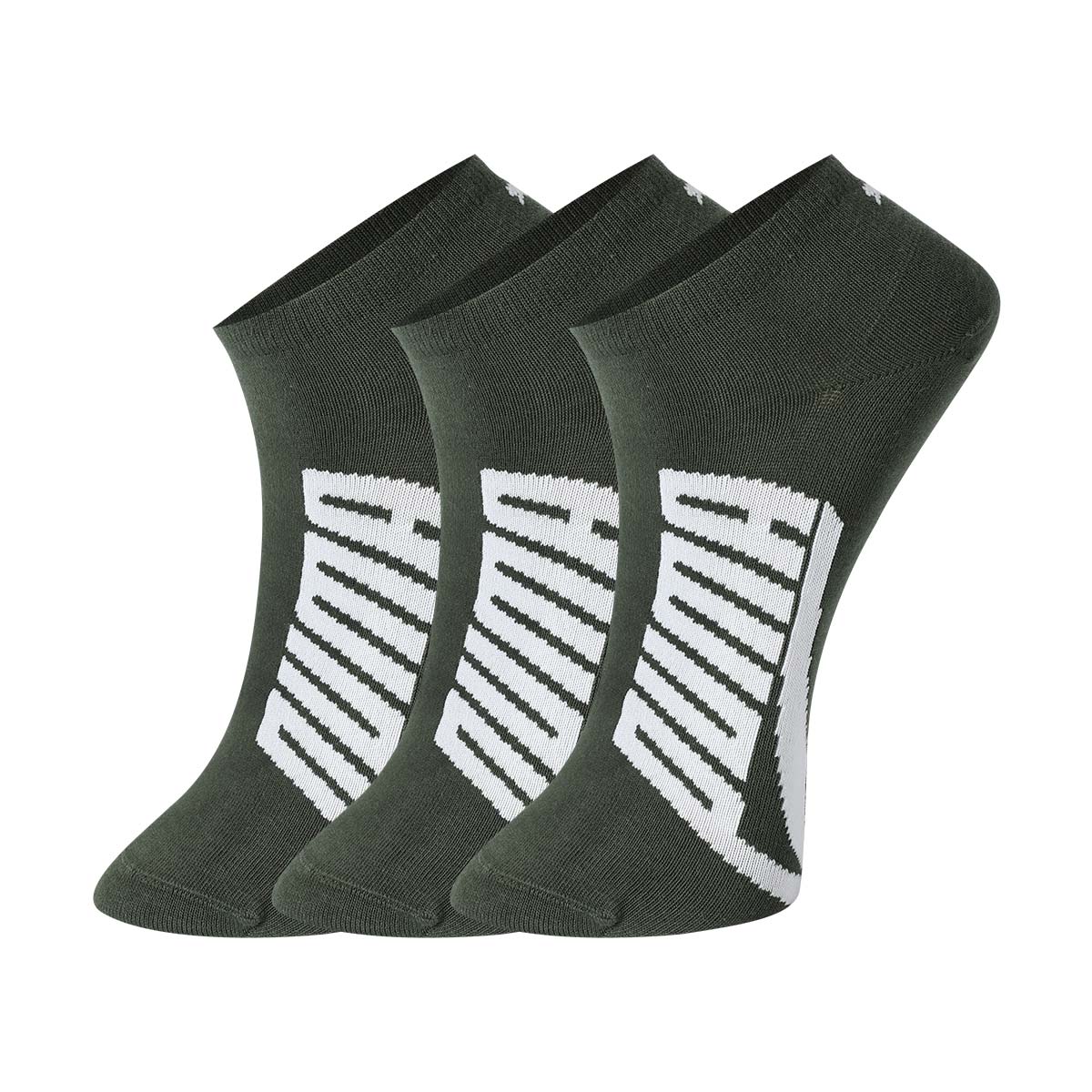 PUMA Ankle Socks Unisex 3 Pack Green