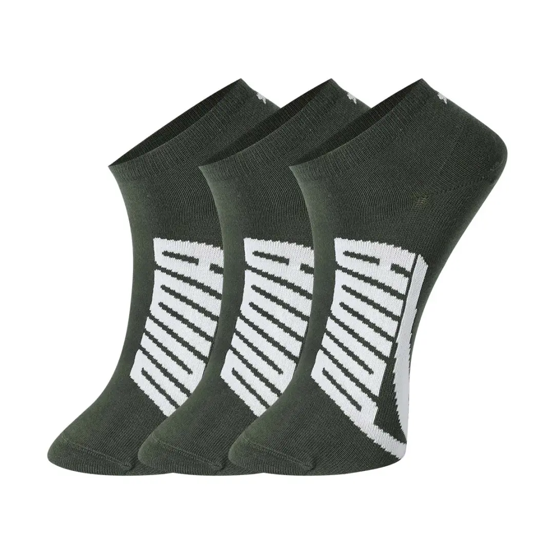 PUMA Ankle Socks Unisex 3 Pack Green